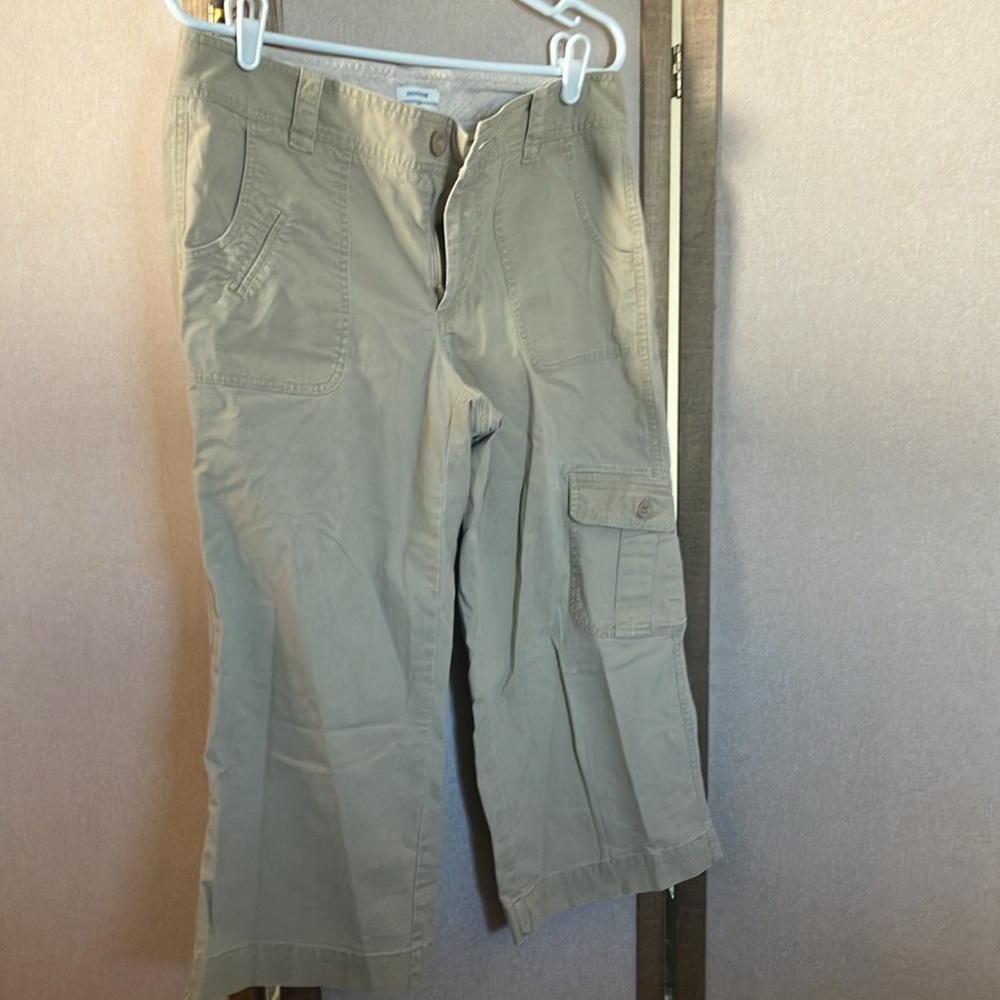 FINAL MARKDOWN Dockers Light Tan Cotton-Blend cropped Trousers 8